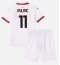 AC Milan Christian Pulisic #11 Bortedraktsett Barn 2024-25 Kortermet (+ Korte bukser)