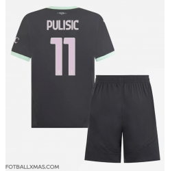 AC Milan Christian Pulisic #11 Tredjedraktsett Barn 2024-25 Kortermet (+ Korte bukser)