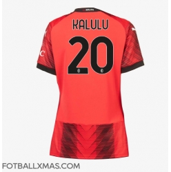 AC Milan Pierre Kalulu #20 Hjemmedrakt Dame 2023-24 Kortermet