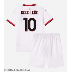 AC Milan Rafael Leao #10 Bortedraktsett Barn 2024-25 Kortermet (+ Korte bukser)