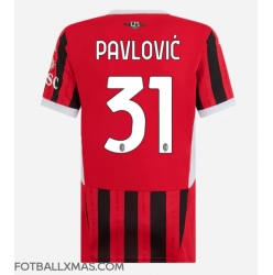 AC Milan Strahinja Pavlovic #31 Hjemmedrakt Dame 2024-25 Kortermet