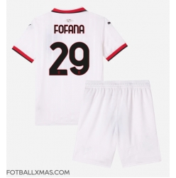 AC Milan Youssouf Fofana #29 Bortedraktsett Barn 2024-25 Kortermet (+ Korte bukser)