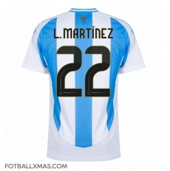 Argentina Lautaro Martinez #22 Hjemmedrakt Copa America 2024 Kortermet