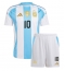 Argentina Lionel Messi #10 Hjemmedraktsett Barn Copa America 2024 Kortermet (+ Korte bukser)