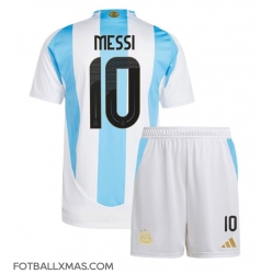 Argentina Lionel Messi #10 Hjemmedraktsett Barn Copa America 2024 Kortermet (+ Korte bukser)