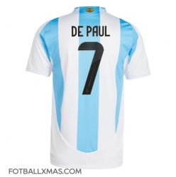 Argentina Rodrigo De Paul #7 Hjemmedrakt Copa America 2024 Kortermet