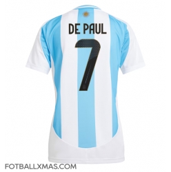 Argentina Rodrigo De Paul #7 Hjemmedrakt Dame Copa America 2024 Kortermet