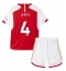 Arsenal Ben White #4 Hjemmedraktsett Barn 2023-24 Kortermet (+ Korte bukser)