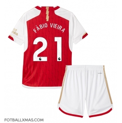 Arsenal Fabio Vieira #21 Hjemmedraktsett Barn 2023-24 Kortermet (+ Korte bukser)