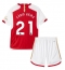 Arsenal Fabio Vieira #21 Hjemmedraktsett Barn 2023-24 Kortermet (+ Korte bukser)