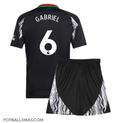 Arsenal Gabriel Magalhaes #6 Bortedraktsett Barn 2024-25 Kortermet (+ Korte bukser)