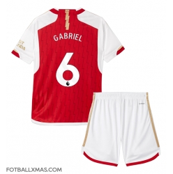 Arsenal Gabriel Magalhaes #6 Hjemmedraktsett Barn 2023-24 Kortermet (+ Korte bukser)