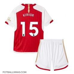 Arsenal Jakub Kiwior #15 Hjemmedraktsett Barn 2023-24 Kortermet (+ Korte bukser)