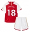 Arsenal Takehiro Tomiyasu #18 Hjemmedraktsett Barn 2023-24 Kortermet (+ Korte bukser)