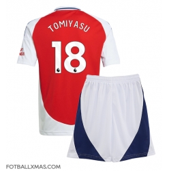 Arsenal Takehiro Tomiyasu #18 Hjemmedraktsett Barn 2024-25 Kortermet (+ Korte bukser)