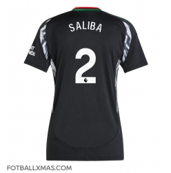 Arsenal William Saliba #2 Bortedrakt Dame 2024-25 Kortermet