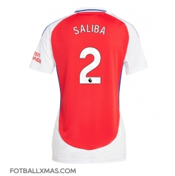 Arsenal William Saliba #2 Hjemmedrakt Dame 2024-25 Kortermet