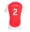 Arsenal William Saliba #2 Hjemmedrakt Dame 2024-25 Kortermet