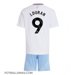 Aston Villa Jhon Duran #9 Bortedraktsett Barn 2024-25 Kortermet (+ Korte bukser)