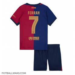 Barcelona Ferran Torres #7 Hjemmedraktsett Barn 2024-25 Kortermet (+ Korte bukser)