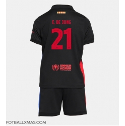 Barcelona Frenkie de Jong #21 Bortedraktsett Barn 2024-25 Kortermet (+ Korte bukser)