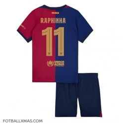 Barcelona Raphinha Belloli #11 Hjemmedraktsett Barn 2024-25 Kortermet (+ Korte bukser)