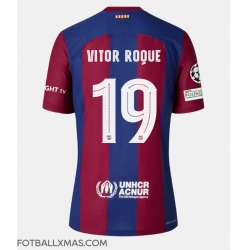 Barcelona Vitor Roque #19 Hjemmedrakt 2023-24 Kortermet