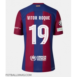 Barcelona Vitor Roque #19 Hjemmedrakt Dame 2023-24 Kortermet