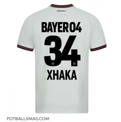 Bayer Leverkusen Granit Xhaka #34 Bortedrakt 2023-24 Kortermet