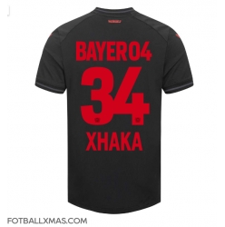 Bayer Leverkusen Granit Xhaka #34 Hjemmedrakt 2023-24 Kortermet