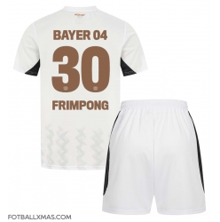 Bayer Leverkusen Jeremie Frimpong #30 Bortedraktsett Barn 2024-25 Kortermet (+ Korte bukser)