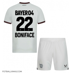 Bayer Leverkusen Victor Boniface #22 Bortedraktsett Barn 2023-24 Kortermet (+ Korte bukser)