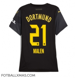 Borussia Dortmund Donyell Malen #21 Bortedrakt Dame 2024-25 Kortermet