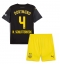 Borussia Dortmund Nico Schlotterbeck #4 Bortedraktsett Barn 2024-25 Kortermet (+ Korte bukser)