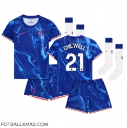 Chelsea Ben Chilwell #21 Hjemmedraktsett Barn 2024-25 Kortermet (+ Korte bukser)