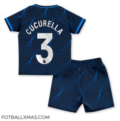 Chelsea Marc Cucurella #3 Bortedraktsett Barn 2023-24 Kortermet (+ Korte bukser)