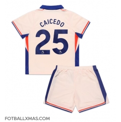 Chelsea Moises Caicedo #25 Bortedraktsett Barn 2024-25 Kortermet (+ Korte bukser)