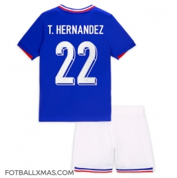 Frankrike Theo Hernandez #22 Hjemmedraktsett Barn EM 2024 Kortermet (+ Korte bukser)