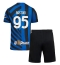 Inter Milan Alessandro Bastoni #95 Hjemmedraktsett Barn 2024-25 Kortermet (+ Korte bukser)