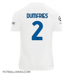 Inter Milan Denzel Dumfries #2 Bortedrakt 2023-24 Kortermet