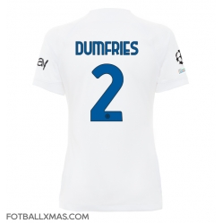 Inter Milan Denzel Dumfries #2 Bortedrakt Dame 2023-24 Kortermet