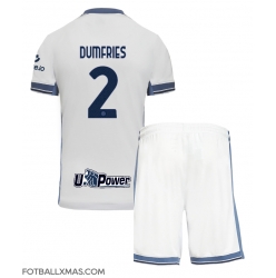 Inter Milan Denzel Dumfries #2 Bortedraktsett Barn 2024-25 Kortermet (+ Korte bukser)