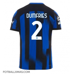 Inter Milan Denzel Dumfries #2 Hjemmedrakt 2023-24 Kortermet