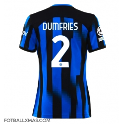 Inter Milan Denzel Dumfries #2 Hjemmedrakt Dame 2023-24 Kortermet