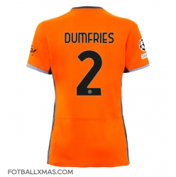 Inter Milan Denzel Dumfries #2 Tredjedrakt Dame 2023-24 Kortermet