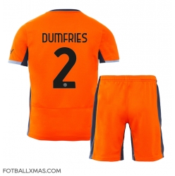 Inter Milan Denzel Dumfries #2 Tredjedraktsett Barn 2023-24 Kortermet (+ Korte bukser)