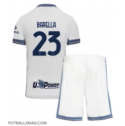 Inter Milan Nicolo Barella #23 Bortedraktsett Barn 2024-25 Kortermet (+ Korte bukser)