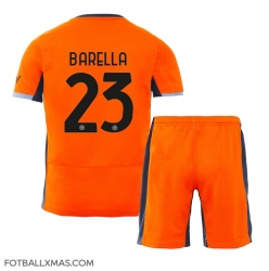 Inter Milan Nicolo Barella #23 Tredjedraktsett Barn 2023-24 Kortermet (+ Korte bukser)