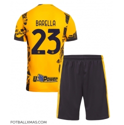 Inter Milan Nicolo Barella #23 Tredjedraktsett Barn 2024-25 Kortermet (+ Korte bukser)