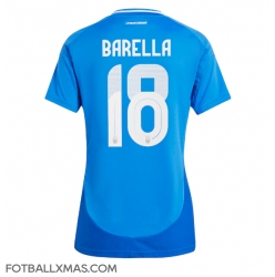 Italia Nicolo Barella #18 Hjemmedrakt Dame EM 2024 Kortermet